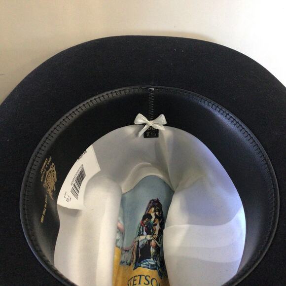 Stetson Skyline 6X Fur Felt Cattleman Western Hat Black Size 7 1/2 Cowboy Hat - Picture 7 of 8